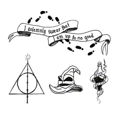 Harry Potter-Inspired Tattoo Set