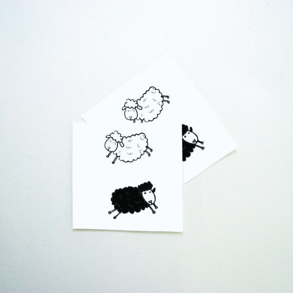 Two Sheep (Black & White) - Image 2
