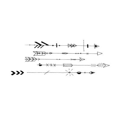 Ornamental Arrow Tattoo Set