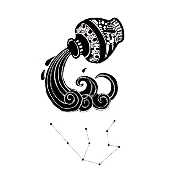 Aquarius Zodiac Tattoo