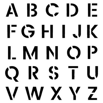 Stencil Alphabet (A-Z)