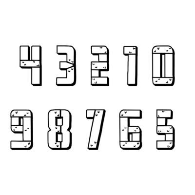 Industrial Numbers (0-9)