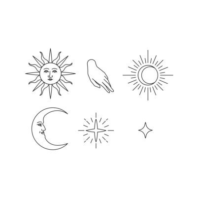 Sun, Moon & Cosmic Symbols