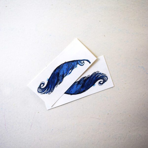 WATERCOLOR BLUE FEATHER - Image 2