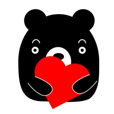 BEAR HOLDING HEART