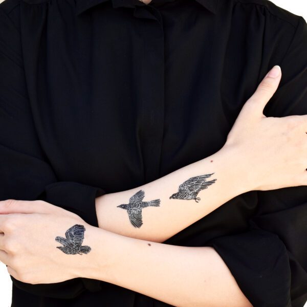 Bird in Flight Tattoo Set - Image 2