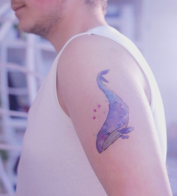 Watercolor Whale - Image 3