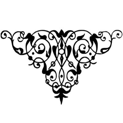 ORNAMENT IN A TRIANGLE-BLACK