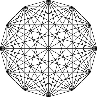ROUND GEOMETRIC ORNAMENT BLACK